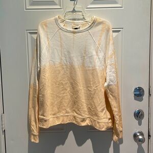 Universal Thread Terry Cloth Peach White Crew Sweatshirt Large, Tie Dye Cotton